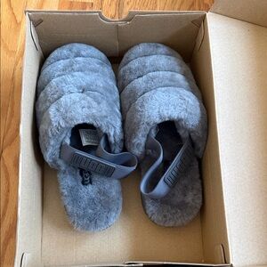 UGG Gray Textured Sole Slippers